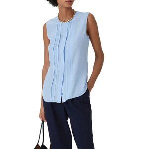 Equipment Light Blue Silk Shirt Size L